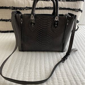 Henri Bendel Croc Embossed Handbag